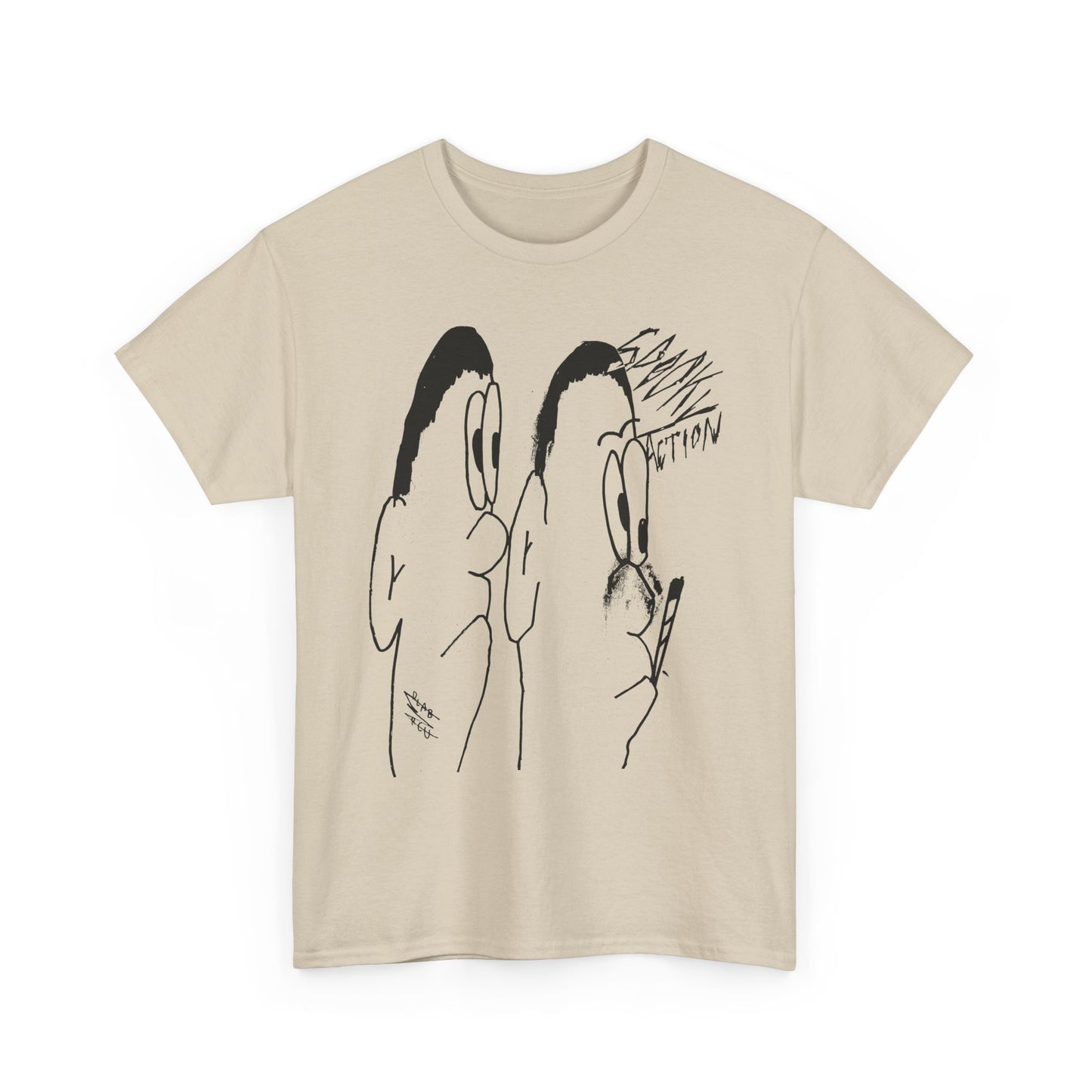 vintage norweigan weird doodle spooky action reproduction tshirt