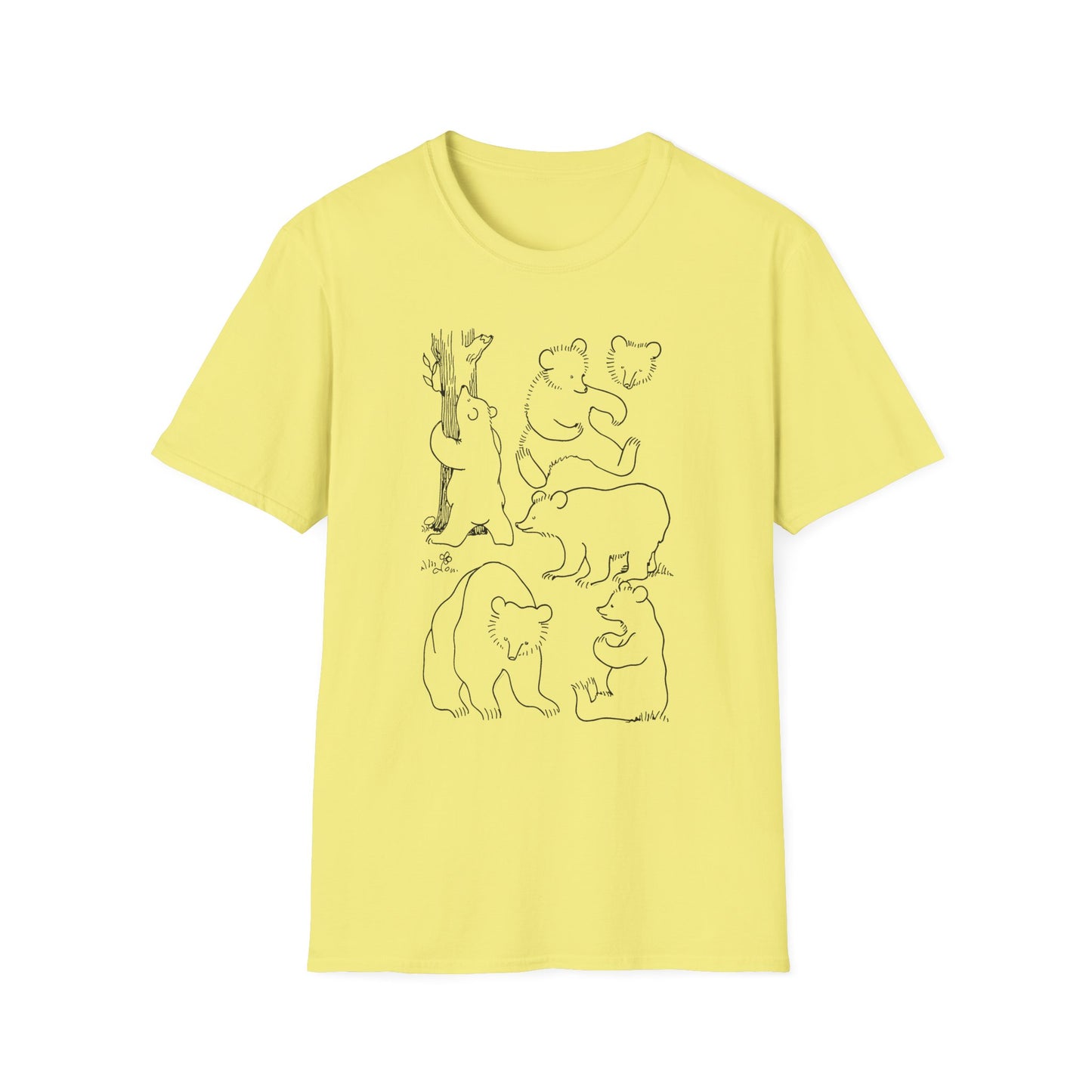 vintage french drawing guide cute bear illustrations reproduction tshirt
