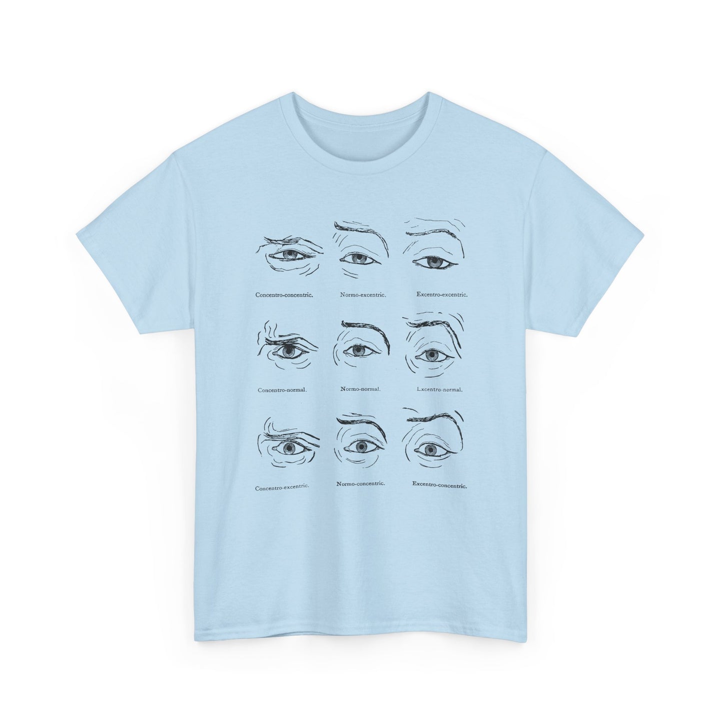 1886 human eye expressions chart tshirt