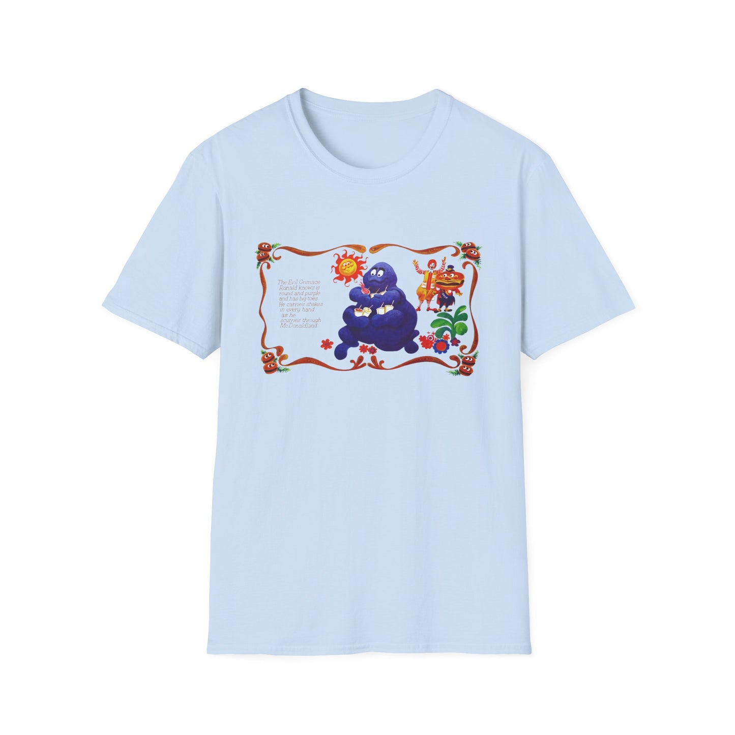 evil grimace vintage reproduction tshirt