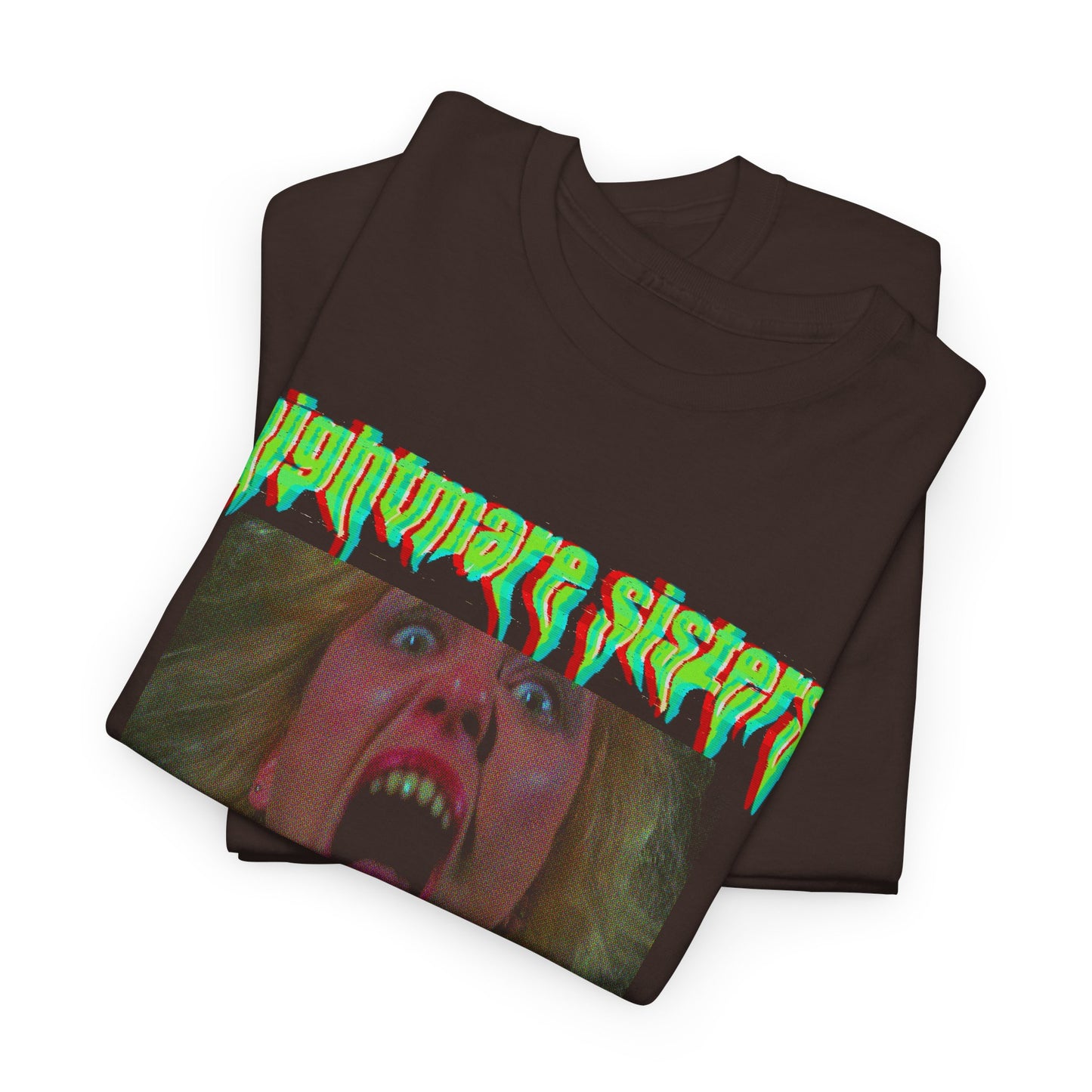 nightmare sisters glitchy tv fan art tshirt