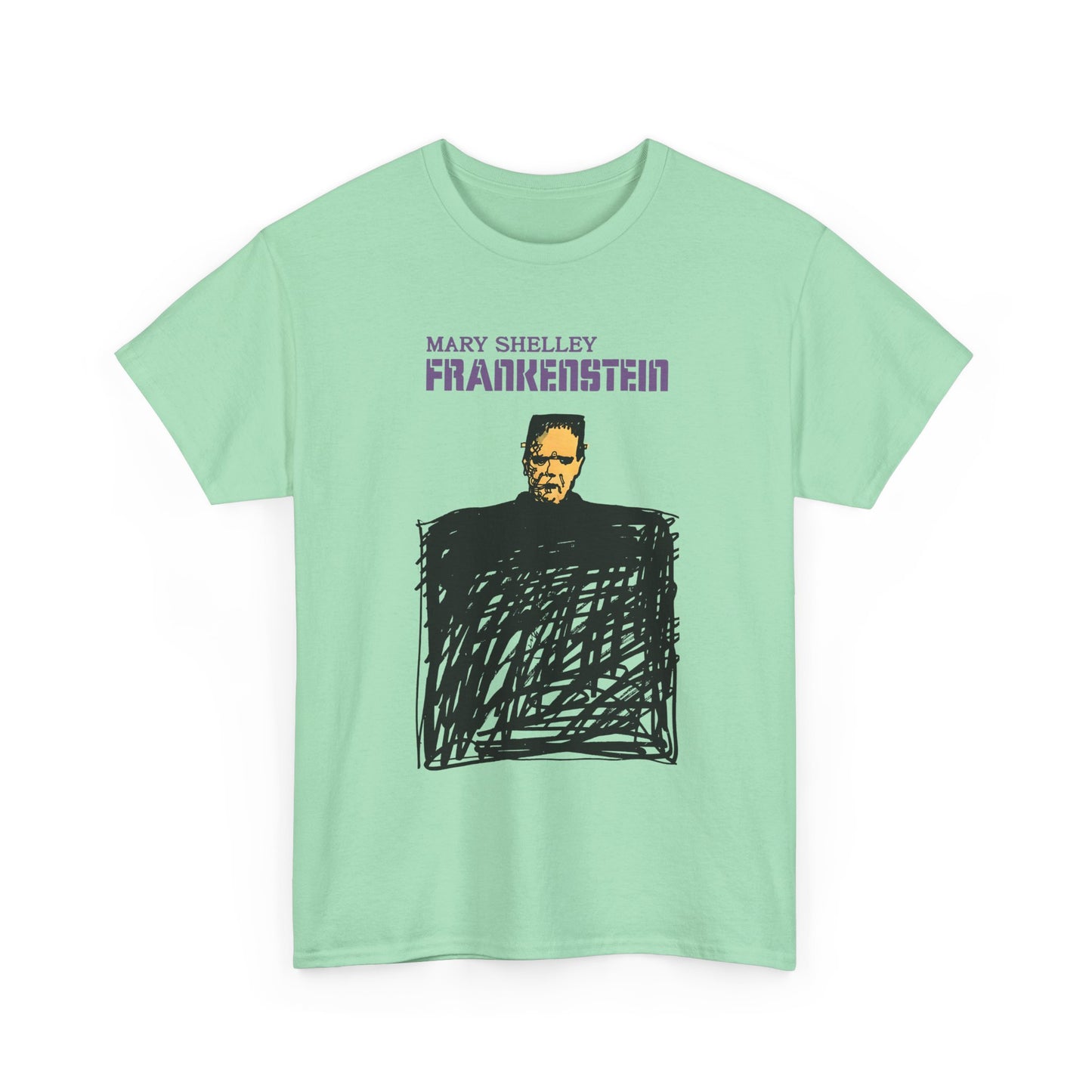 1970s italian book cover for mary shelley's 1818 gothic novel frankstein tshirt