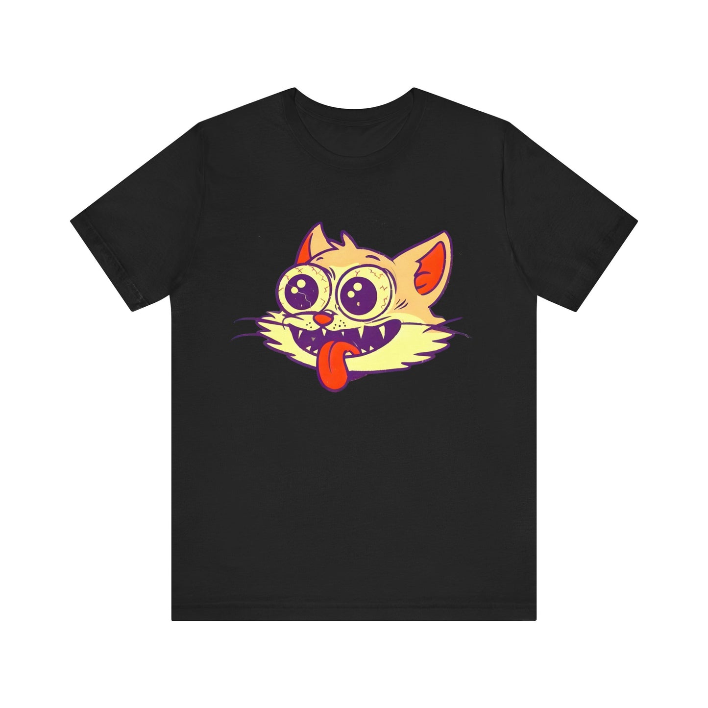 cute creepy strung out high happy kitty cat tshirt