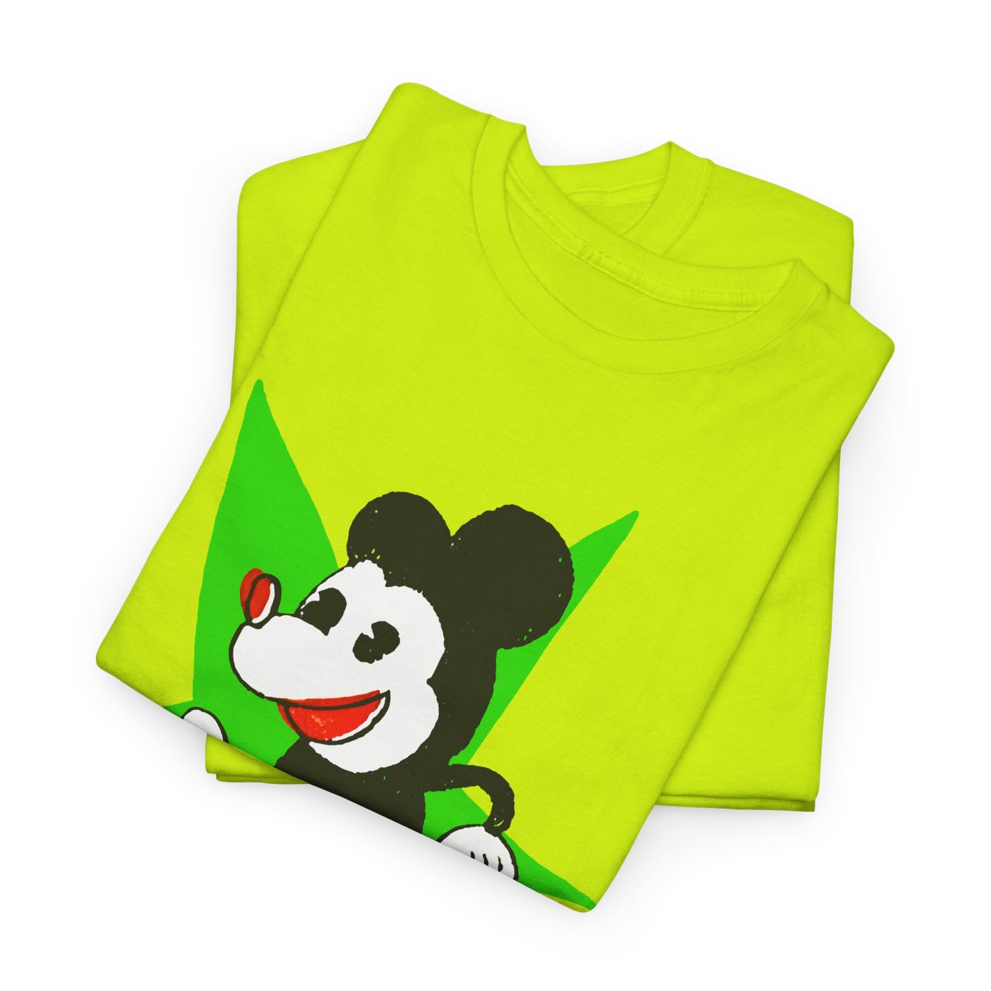 vintage japanese mickey with weird green star fan art tshirt