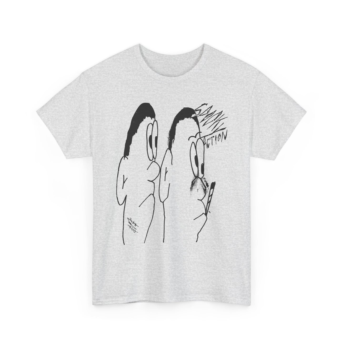 vintage norweigan weird doodle spooky action reproduction tshirt