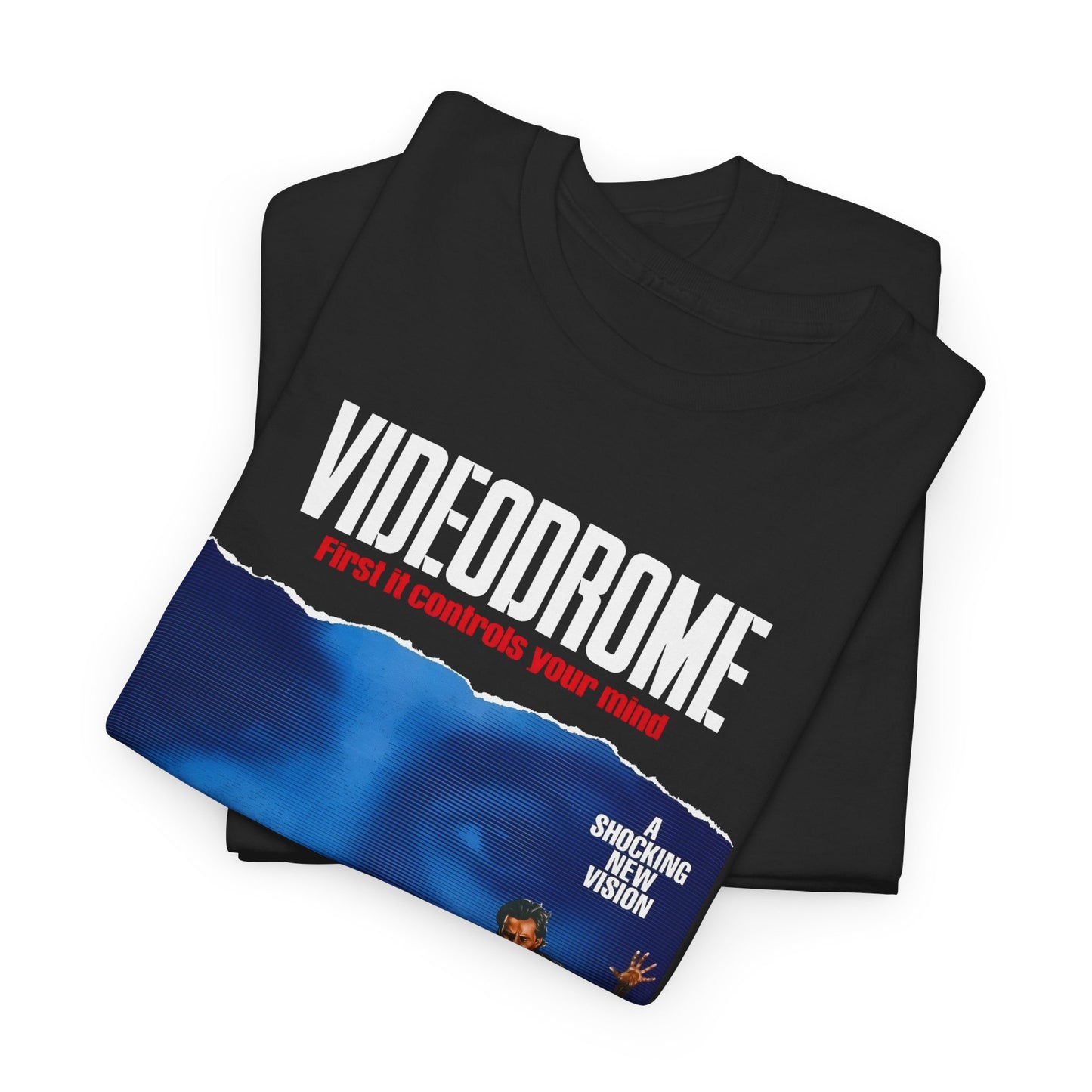 david cronenberg's videodrome 1983 alternate movie poster reproduction tshirt