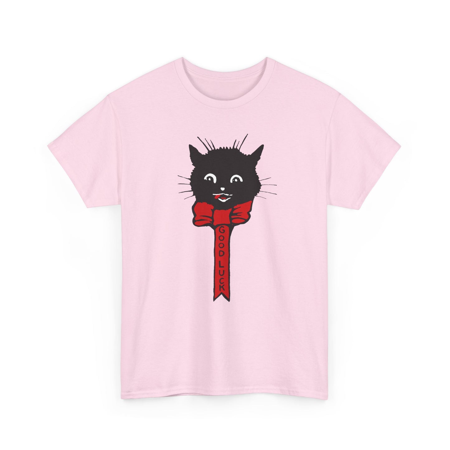 1922 calendar card graphic by unknown artist good luck cat tshirt