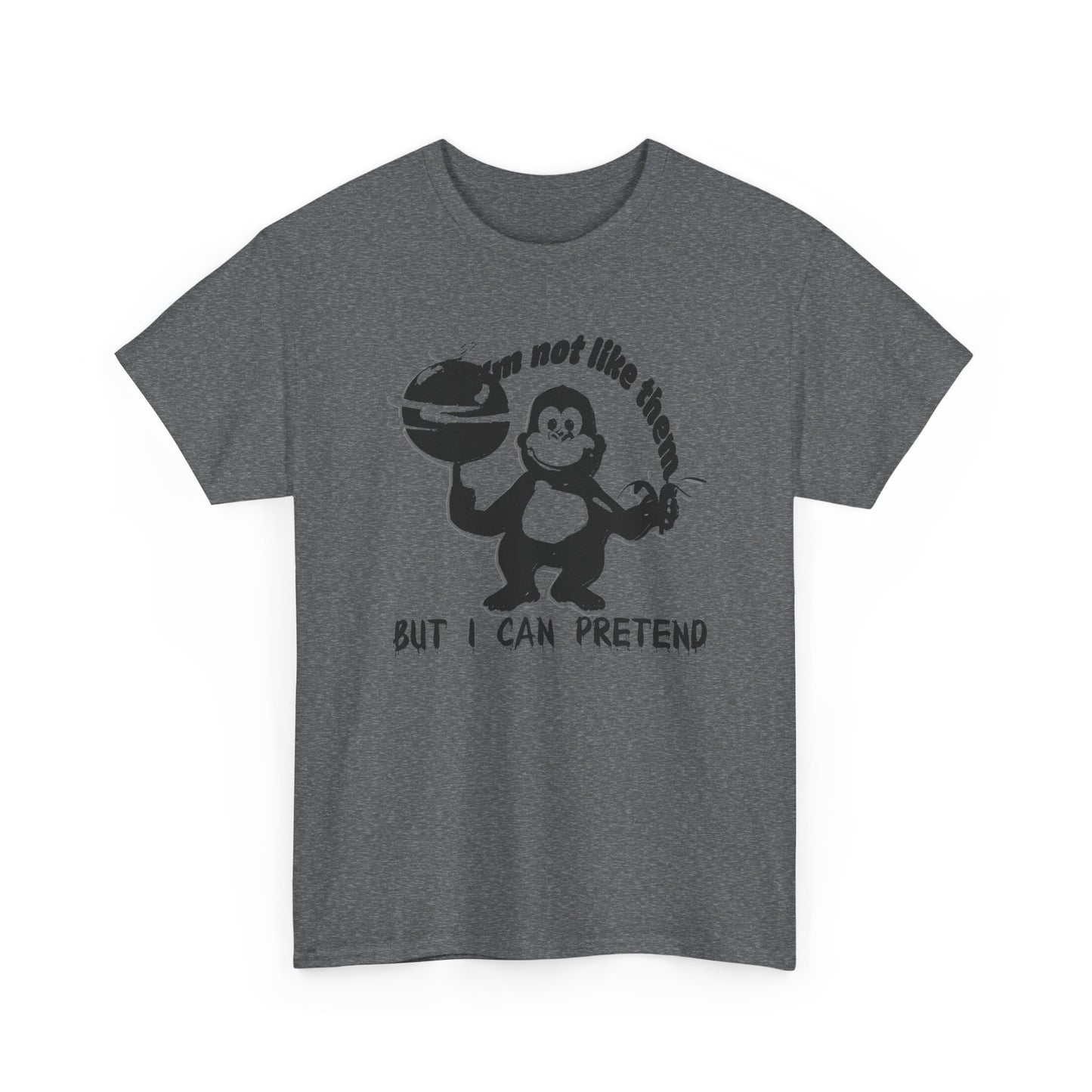 incredible graphic design bonzibuddy dumb i'm not like them but i can pretend stencil variation tshirt
