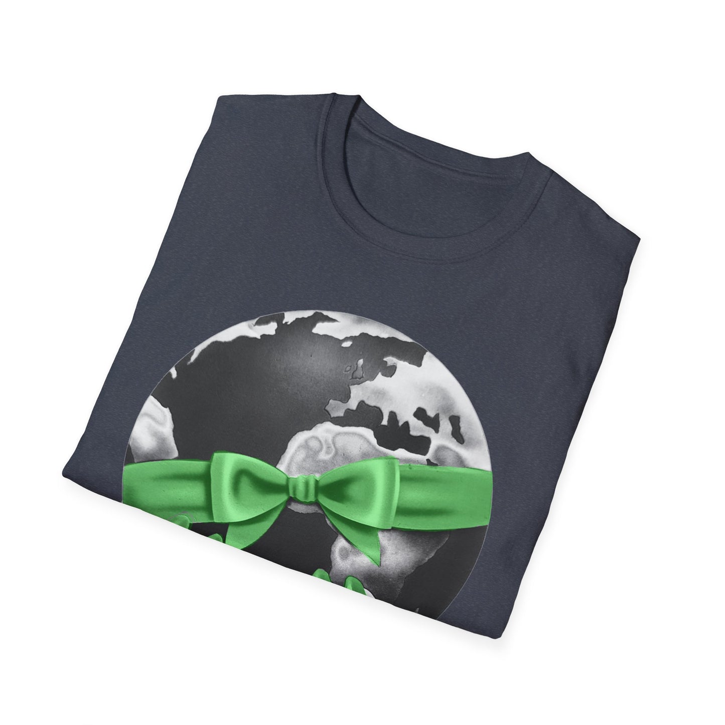 i'd give you the world 1980s graphic from a greeting card green nail version tshirt