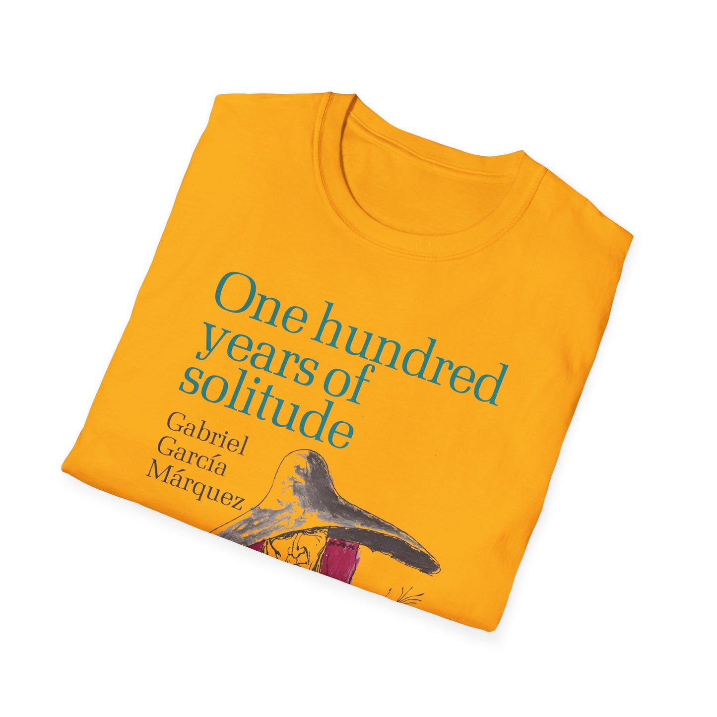 1967 gabriel garcía márquez "one hundred years of solitude" book cover tshirt