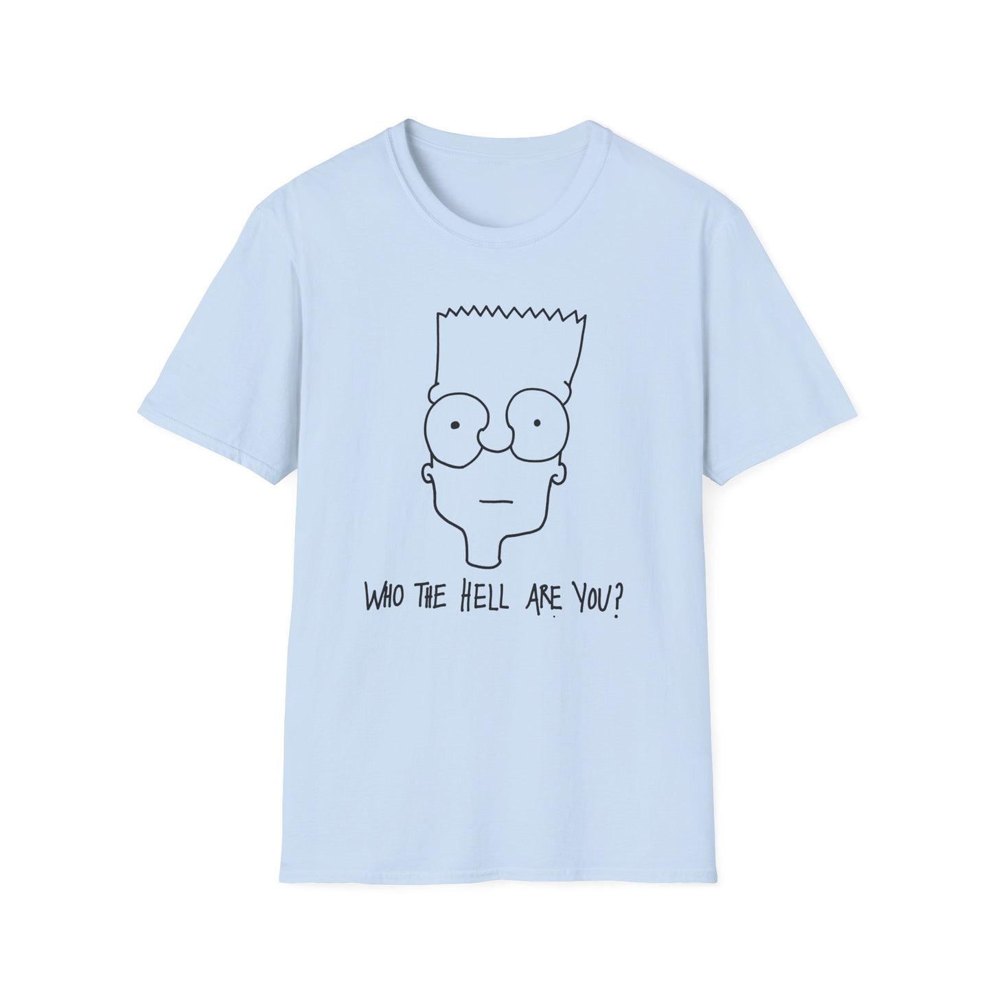 bart simpson who the hell are you original drawing tshirt