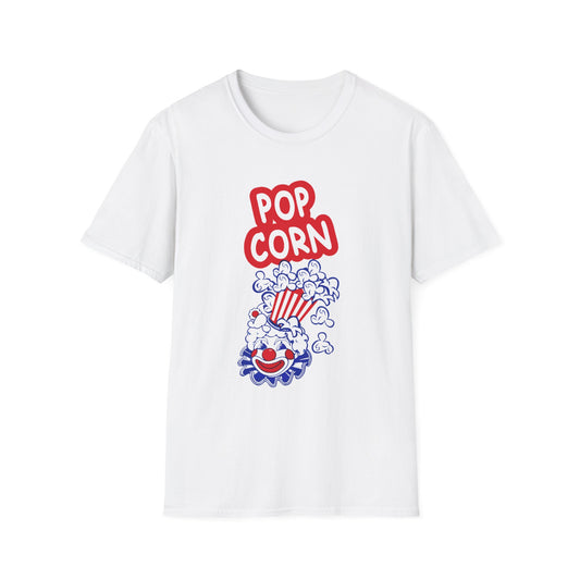 vintage 1980s popcorn bag clown graphic tshirt