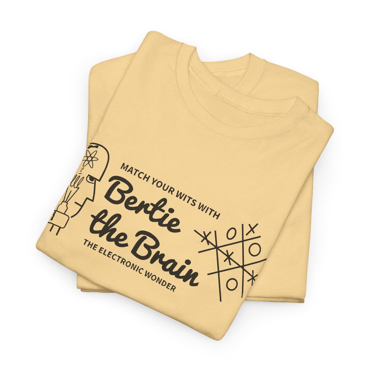 bertie the brain 1950 video game tshirt
