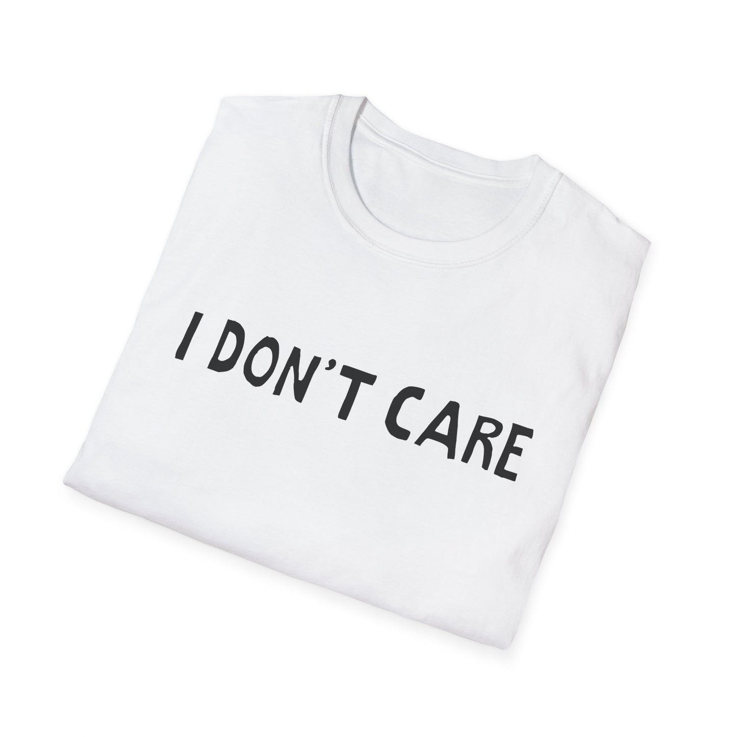 i don't care hand drawn font tshirt