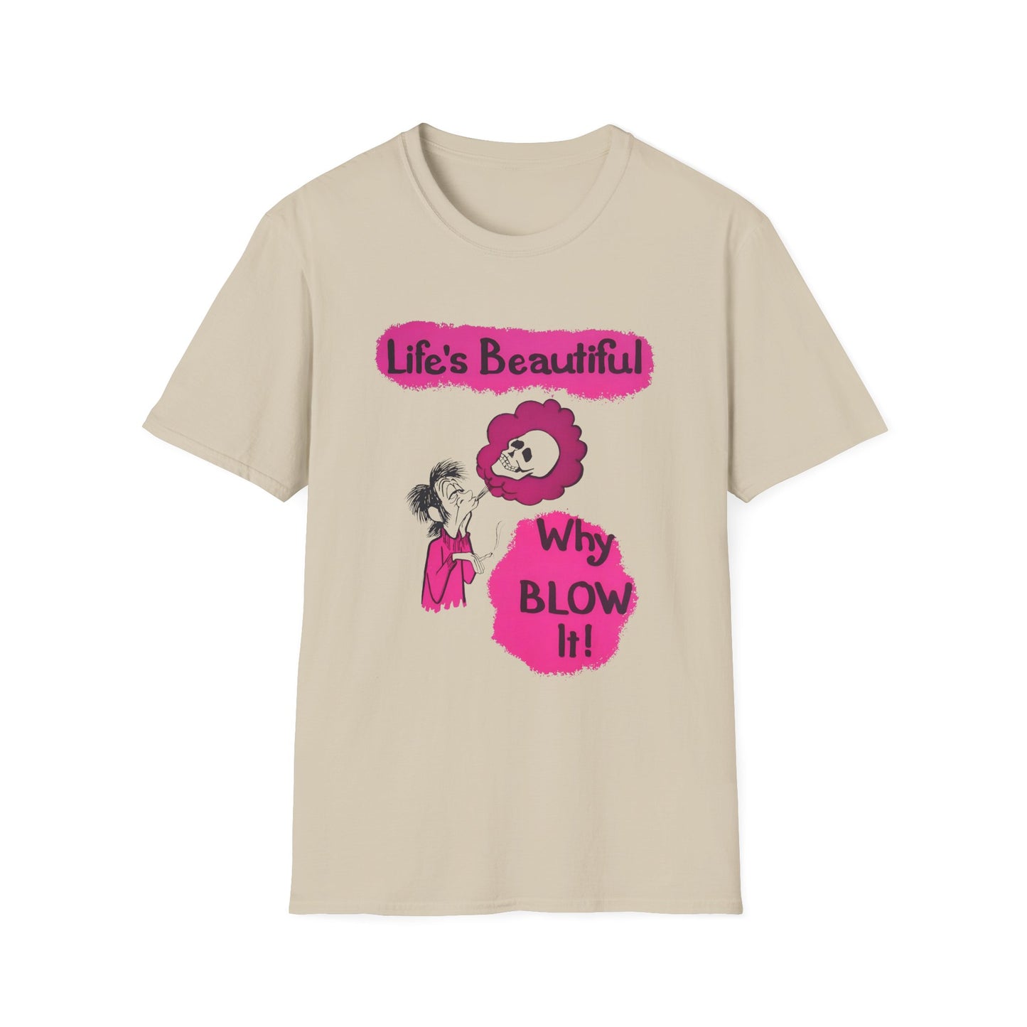 1960s/70s anti-drug poster life's beautiful, why blow it? by smartset smarteen s.o.s tshirt
