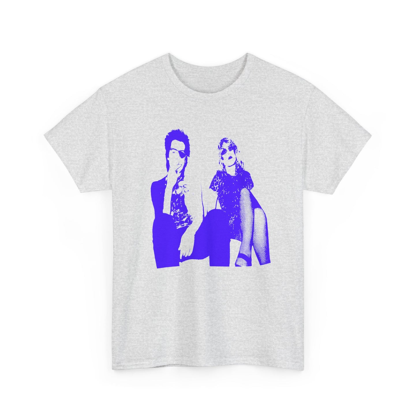 the real sid and nancy purple/blue stencil fan art tshirt