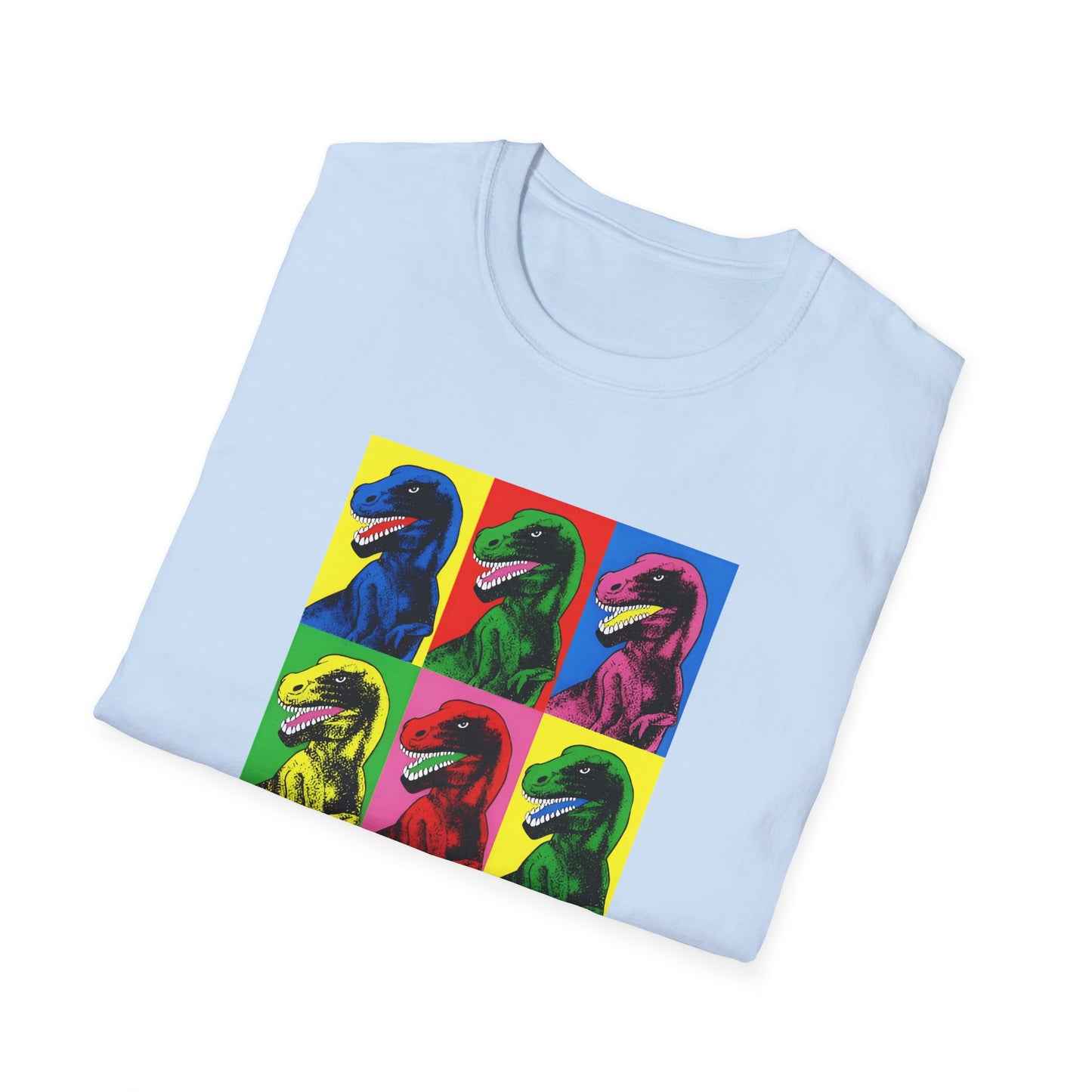 stanley desantis dinosaur pop art as worn by steven spielberg on jurassic park 1993 movie set tshirt