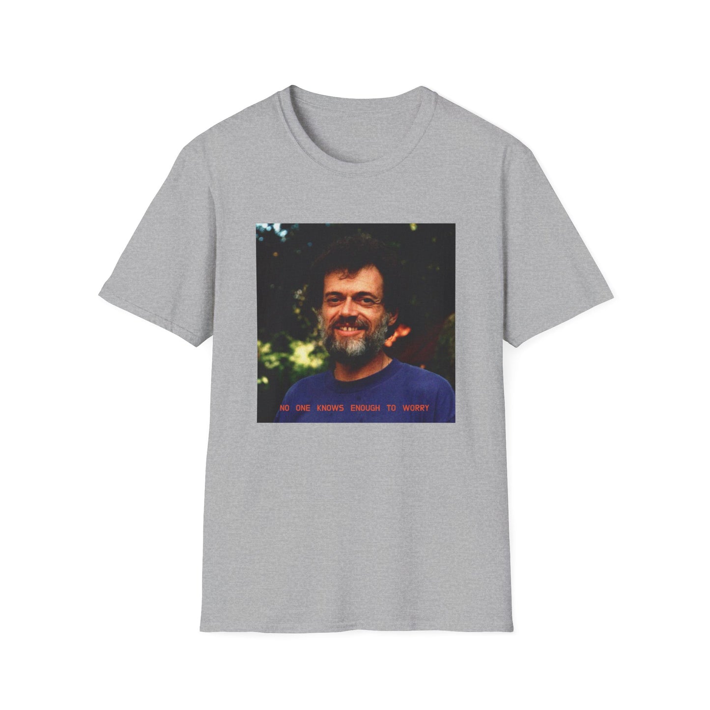 terence mckenna no one knows enough to worry tshirt