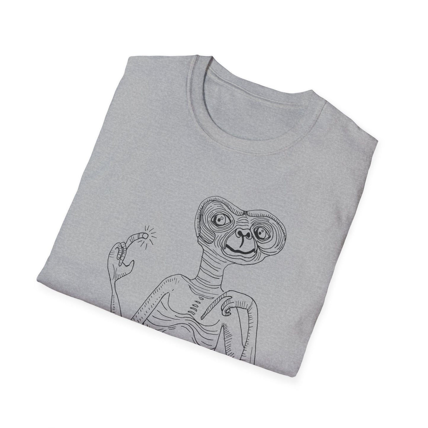 original drawing E.T the extraterrestrial on a tshirt