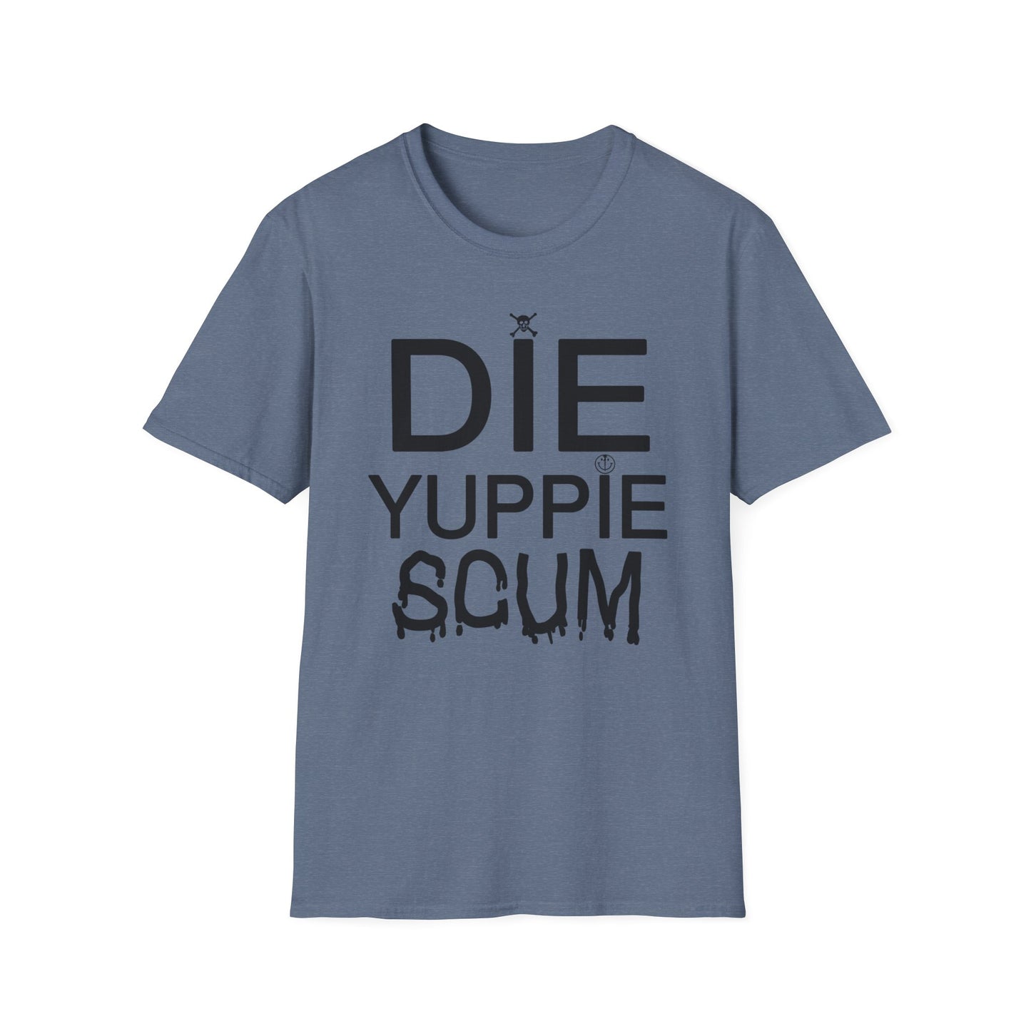 1980s NY inspired anti-gentrification message "die yuppie scum"! tshirt