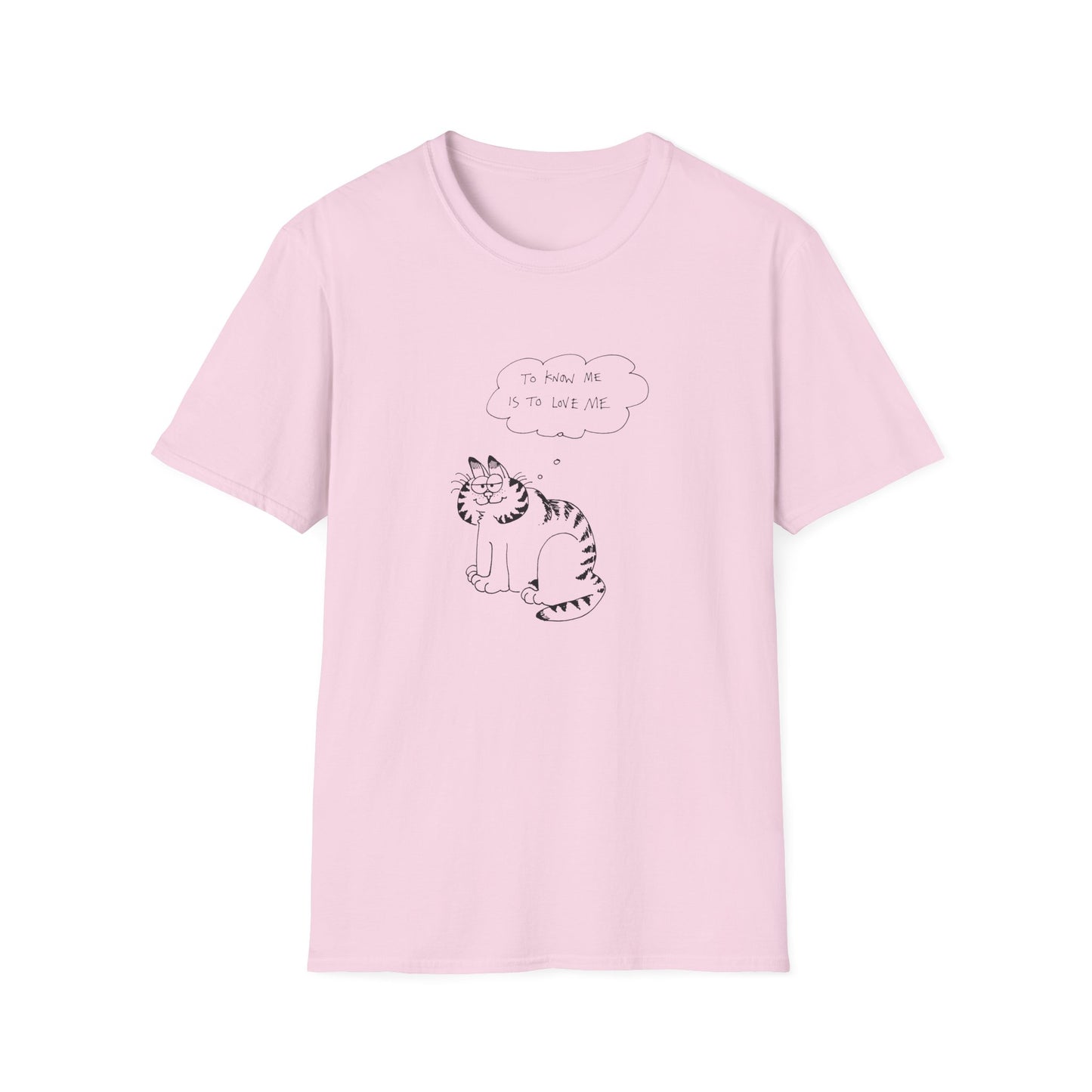 original drawing garfield fan art to know me is to love me tshirt
