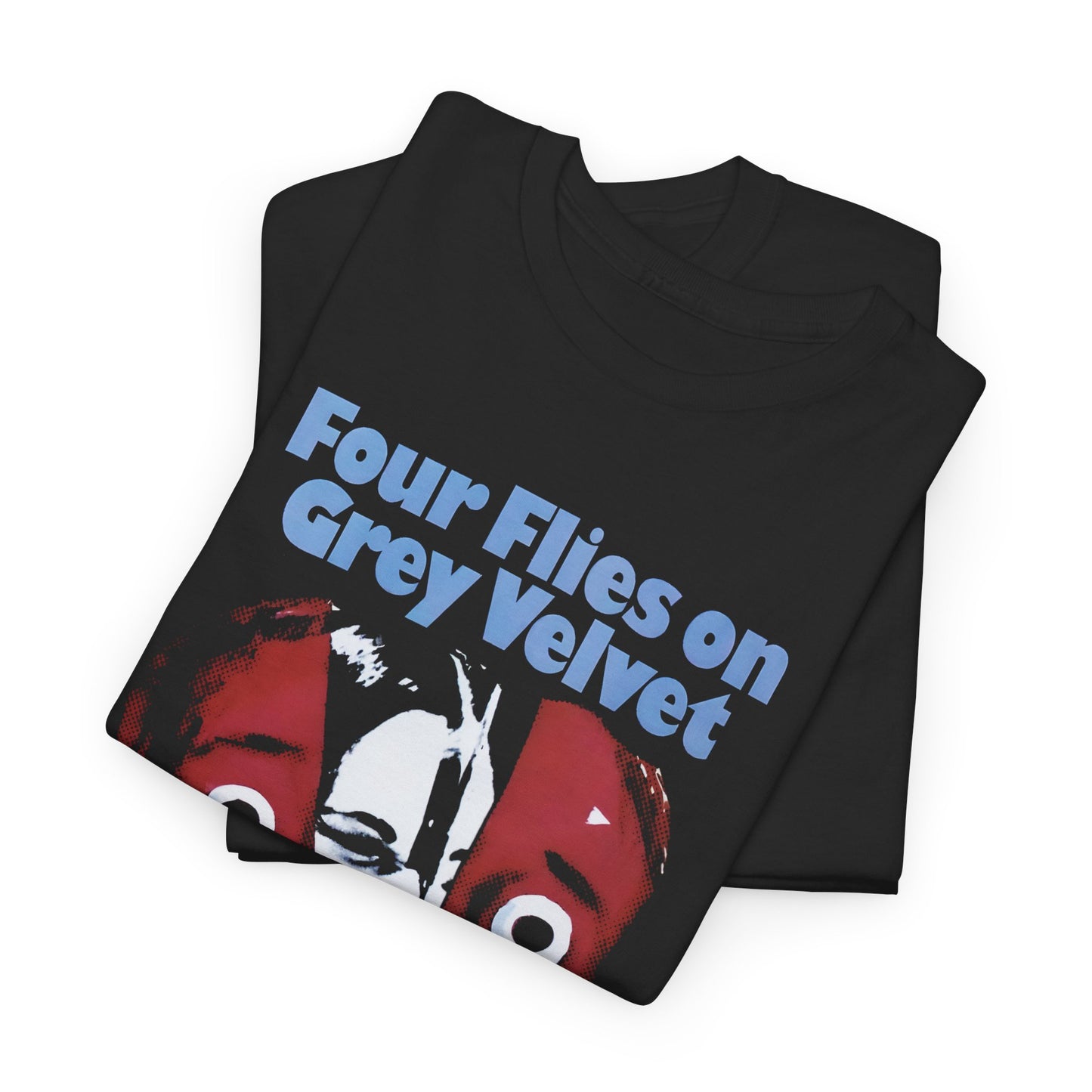 1971 dario argento's lost movie four flies on grey velvet movie poster custom edit tshirt