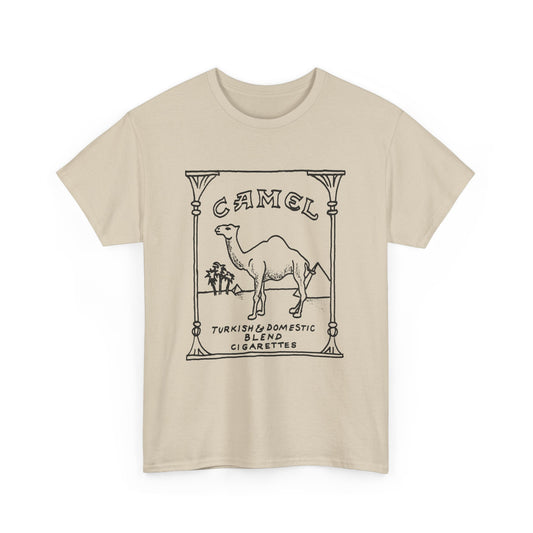 vintage camel cigarettes drawing reproduction tshirt