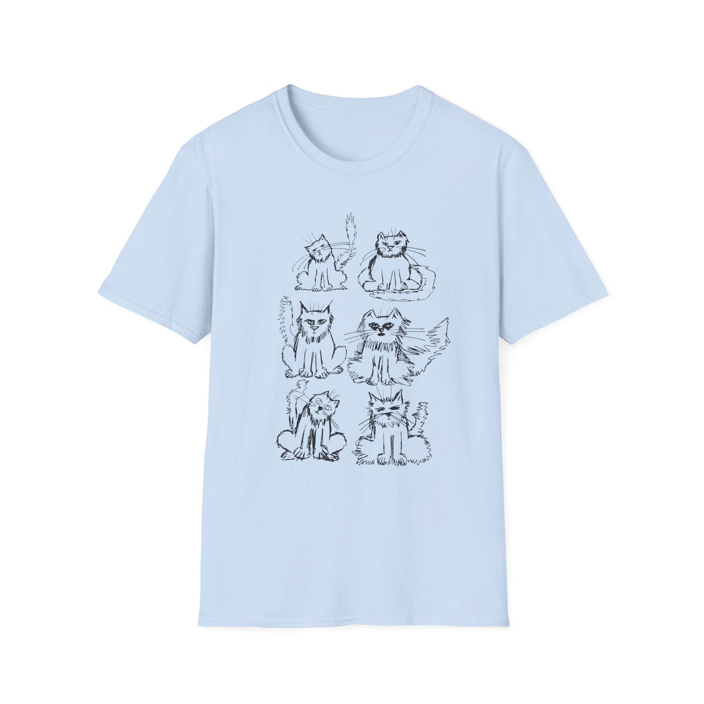 original drawing another six cats tshirt