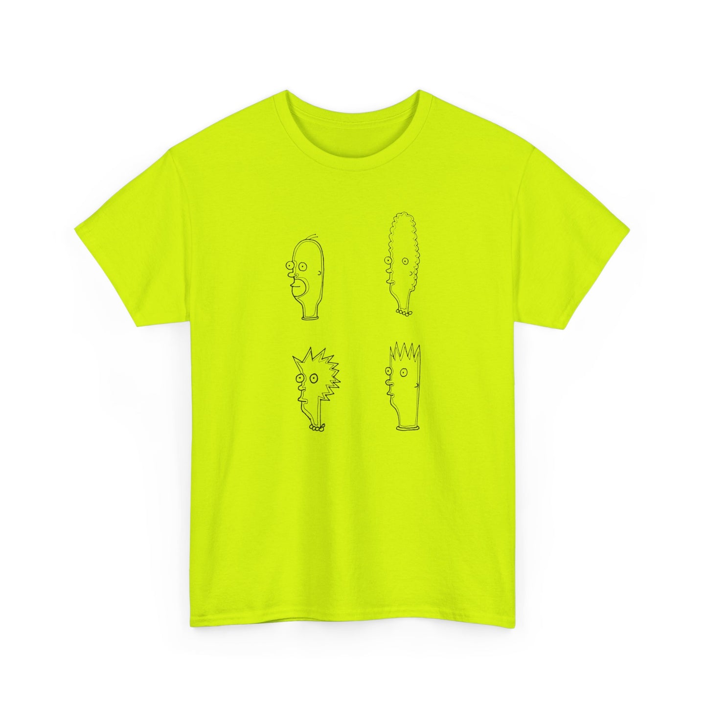 original drawing. simpsons fan art. bart lisa marge and homer tshirt