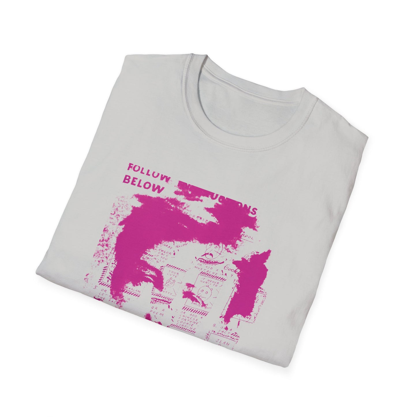 ray johnson arthur rimbaud art in pink tshirt