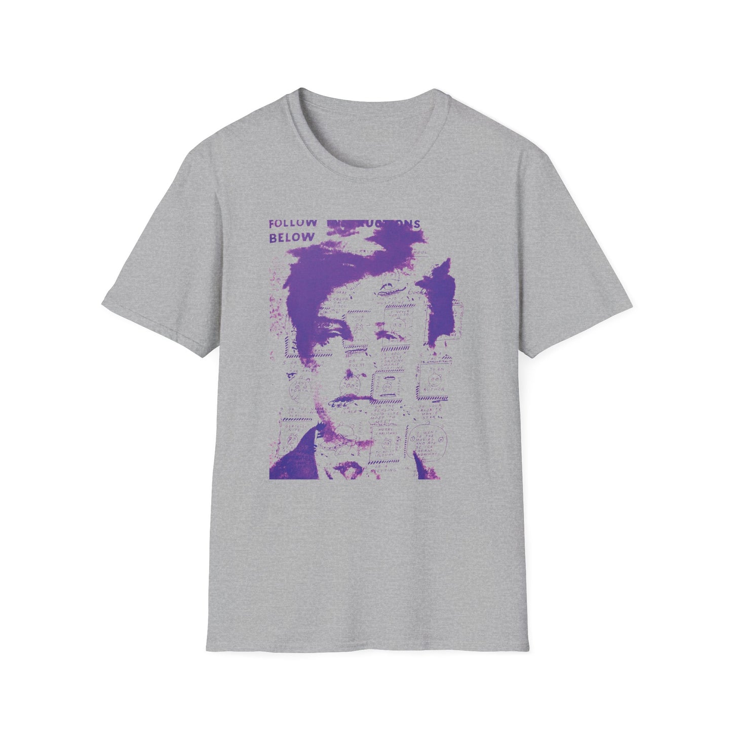 ray johnson arthur rimbaud art in purple tshirt