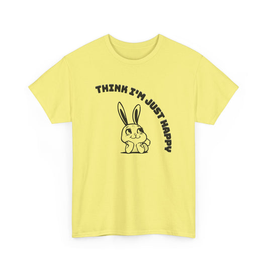 think I'm just happy nirvana song lyrics with bunny tshirt