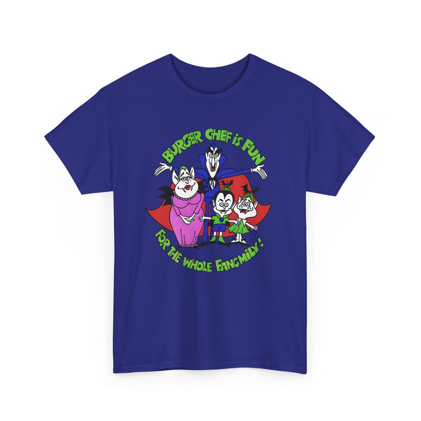 1970s burger chef is fun for the whole fangmily reproduction tshirt