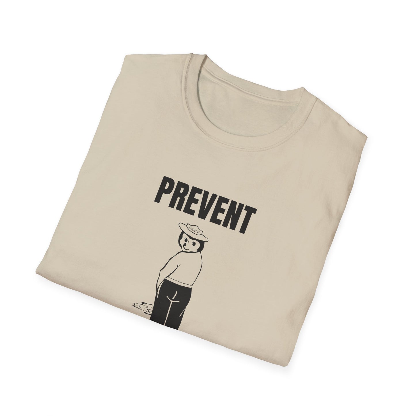 smokey the bear parody 1970s vintage design re print black tshirt