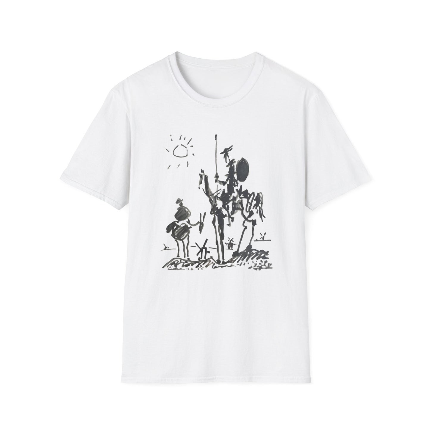 1955 don quixote illustration by pablo ruiz picasso tshirt