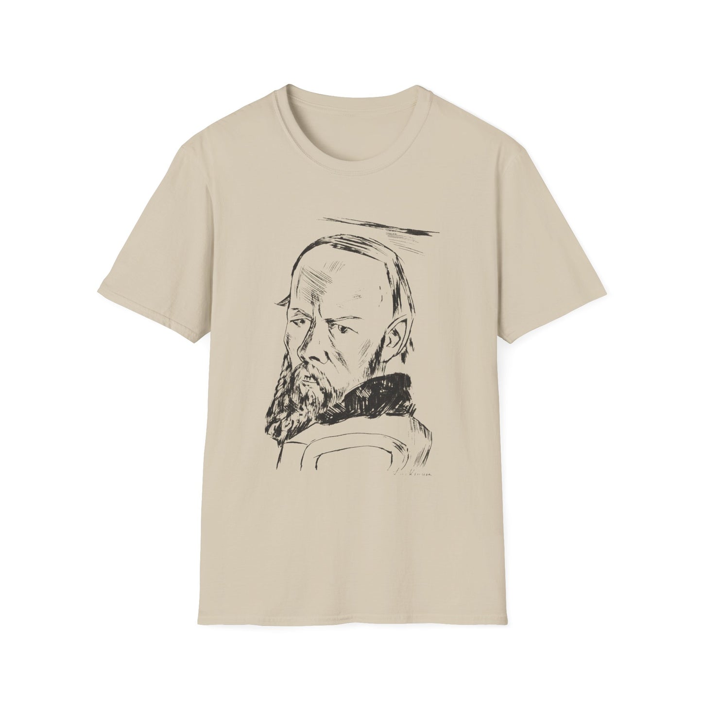 1921 max beckman etching portrait of dostoyevsky (bildnis dostojewski) tshirt