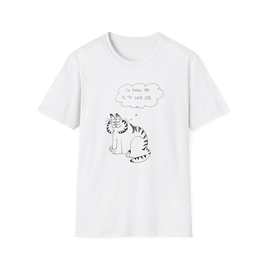 original drawing garfield fan art to know me is to love me tshirt