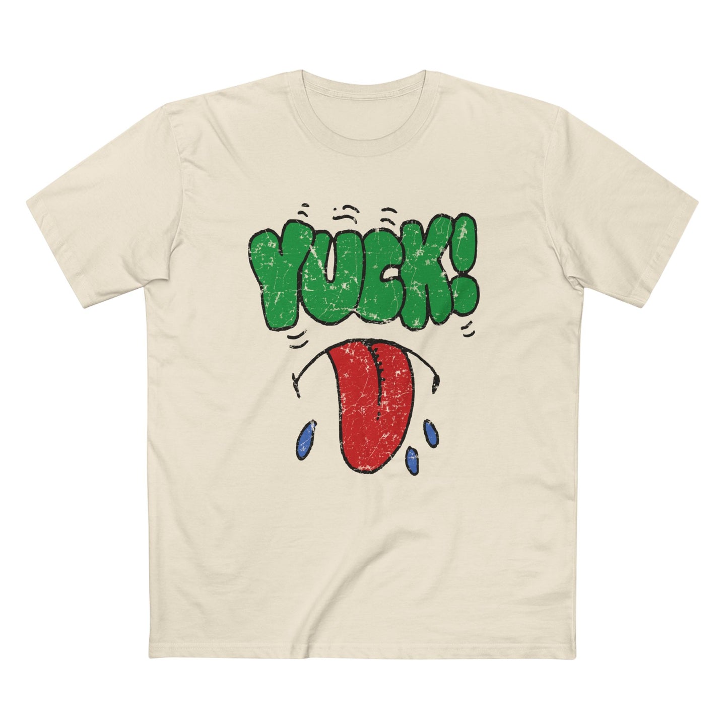 1980s vintage kelloggs cereal stamp yuck! distressed graphic reproduction AS COLOUR 5001 tshirt