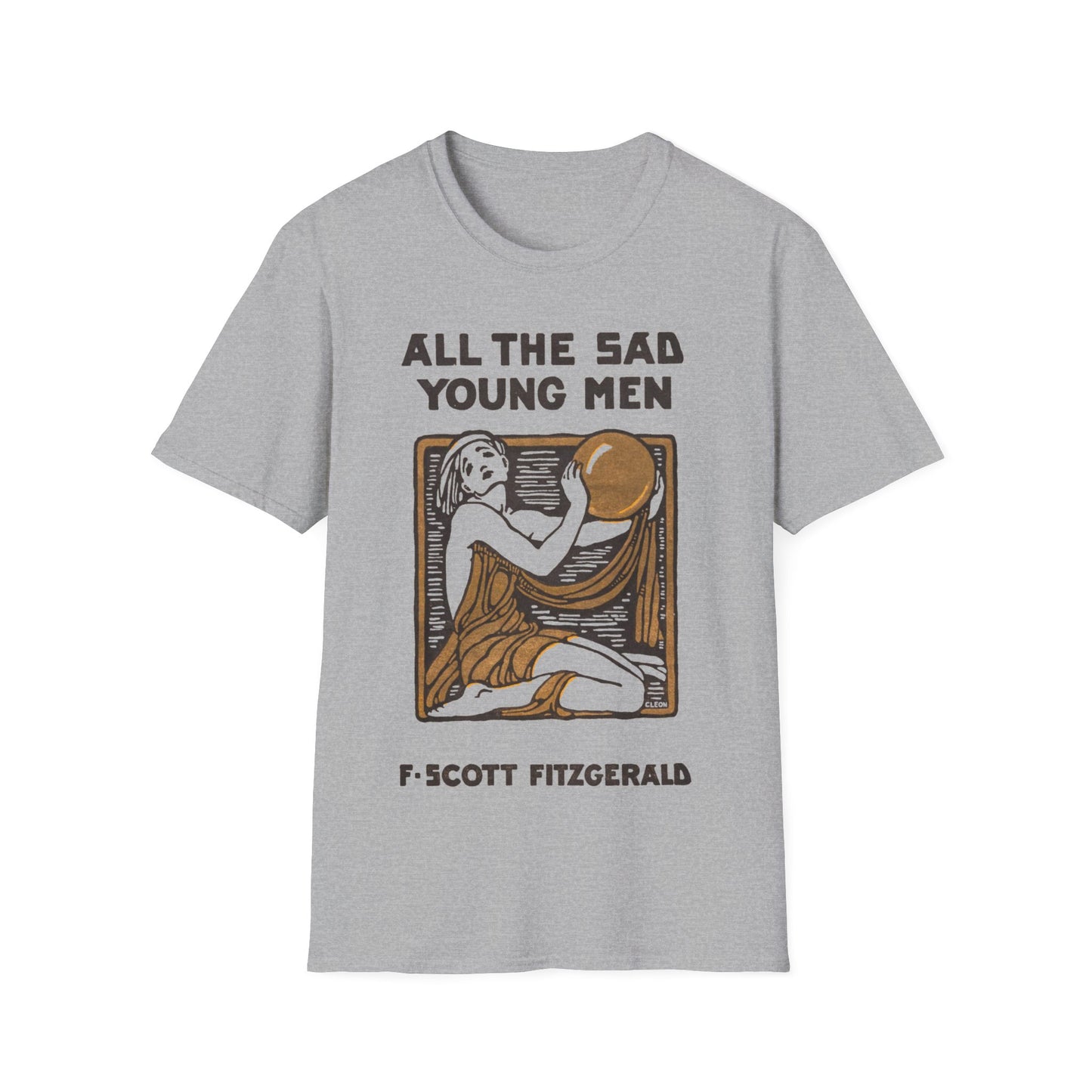 1926 f. scott fitzgerald book cover by cleo damianakes for "all the sad young men" the tshirt