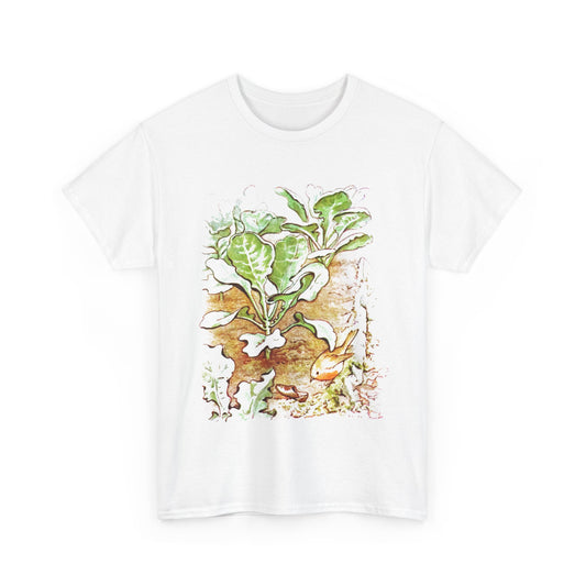 1901 the tale of peter rabbit peters lost shoe in the forest reproduction tshirt