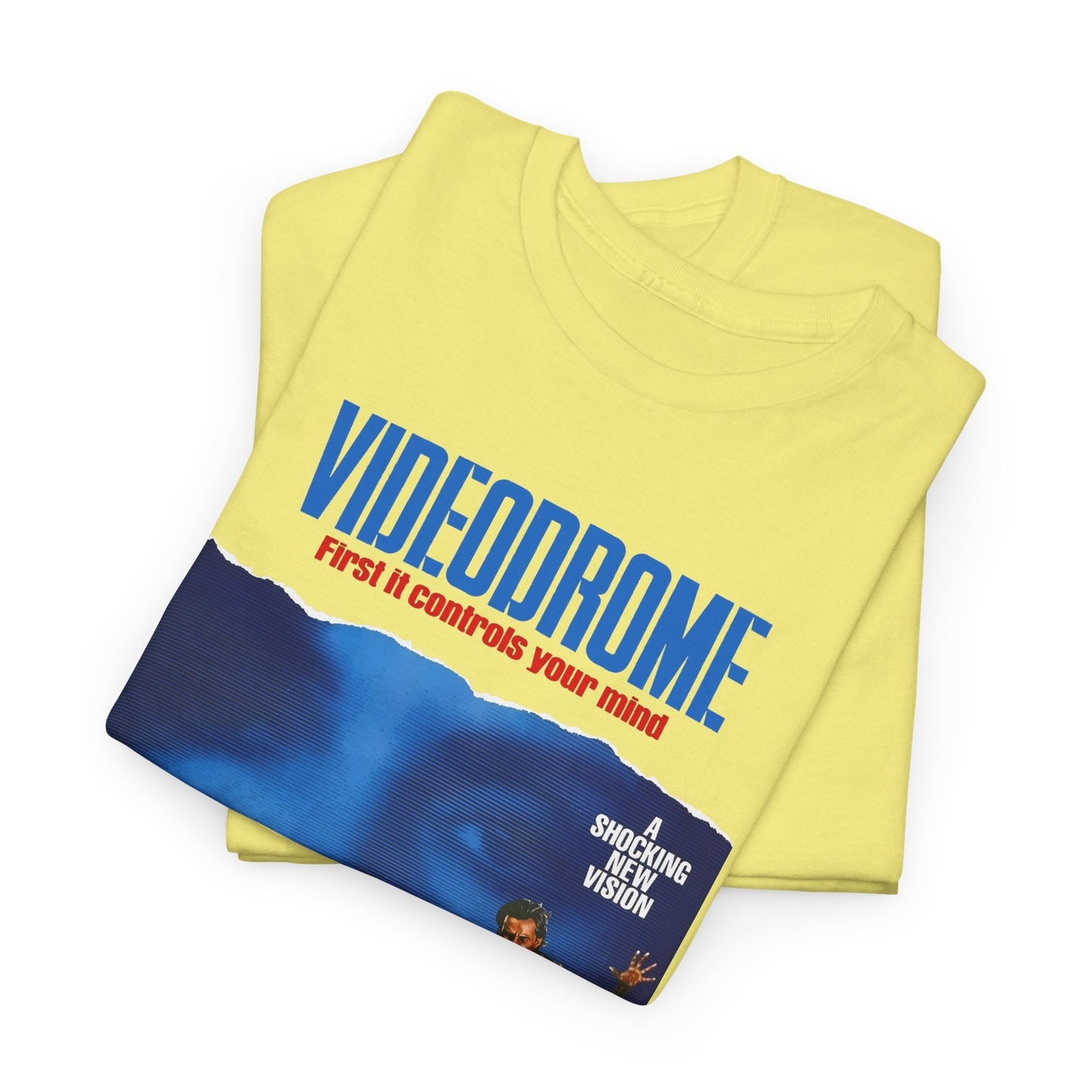 david cronenberg's videodrome 1983 alternate movie poster reproduction tshirt