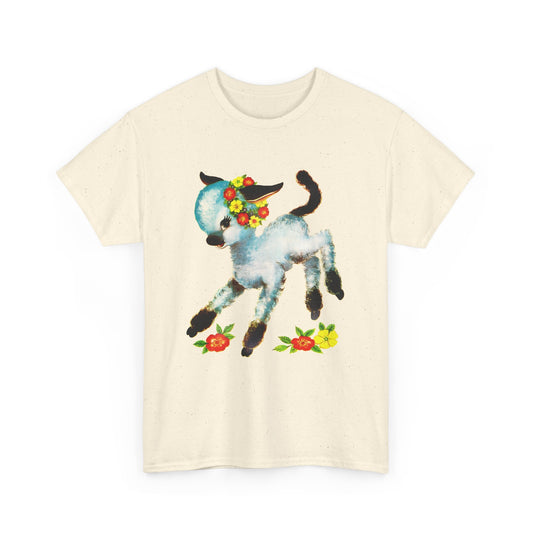 vintage cute baby sheep reproduction tshirt