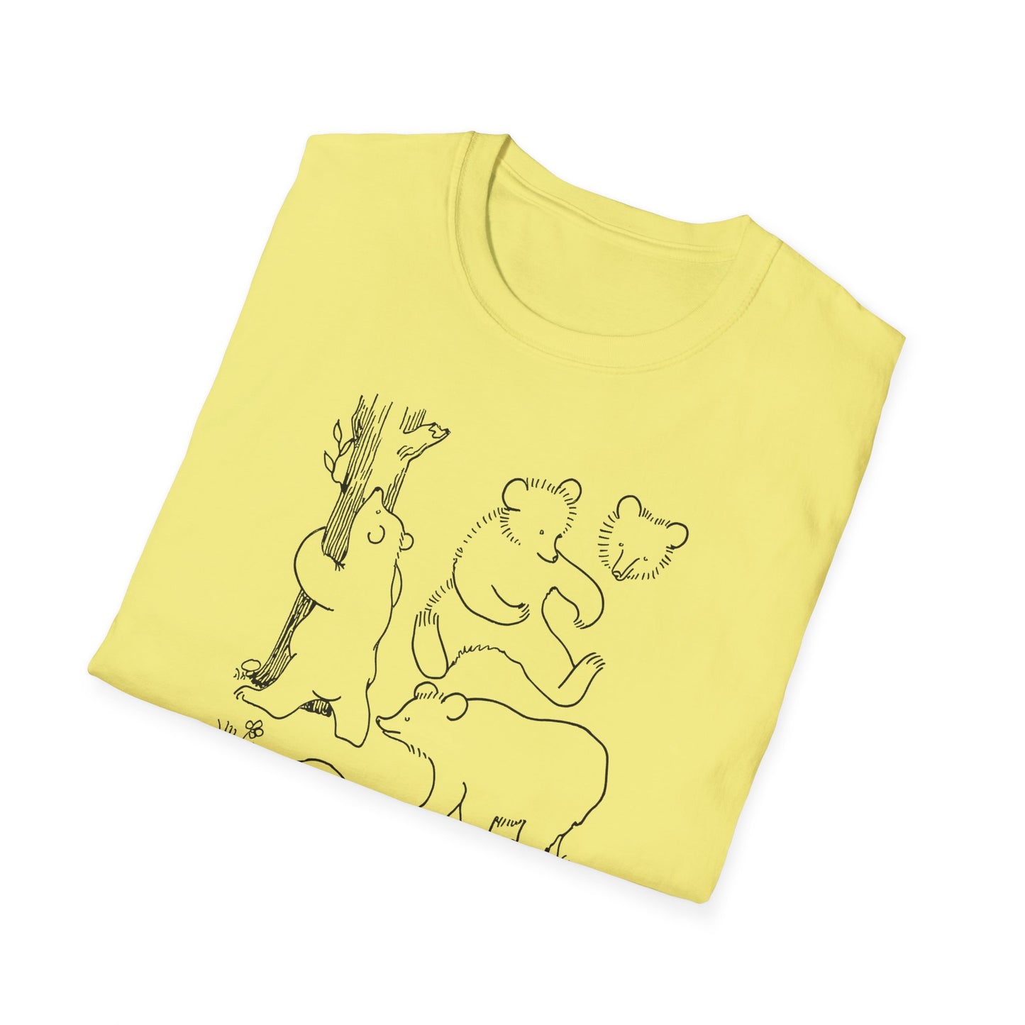 vintage french drawing guide cute bear illustrations reproduction tshirt