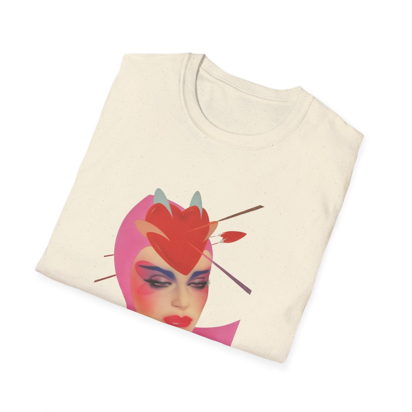 1980 pater sato illustration space hearts tshirt