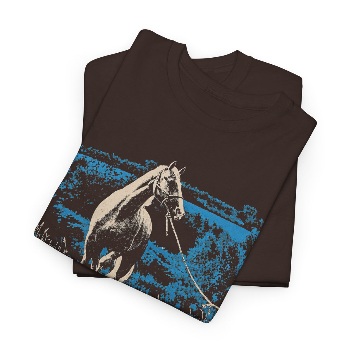 duotone horse graphic from a '70s ranching magazine tshirt