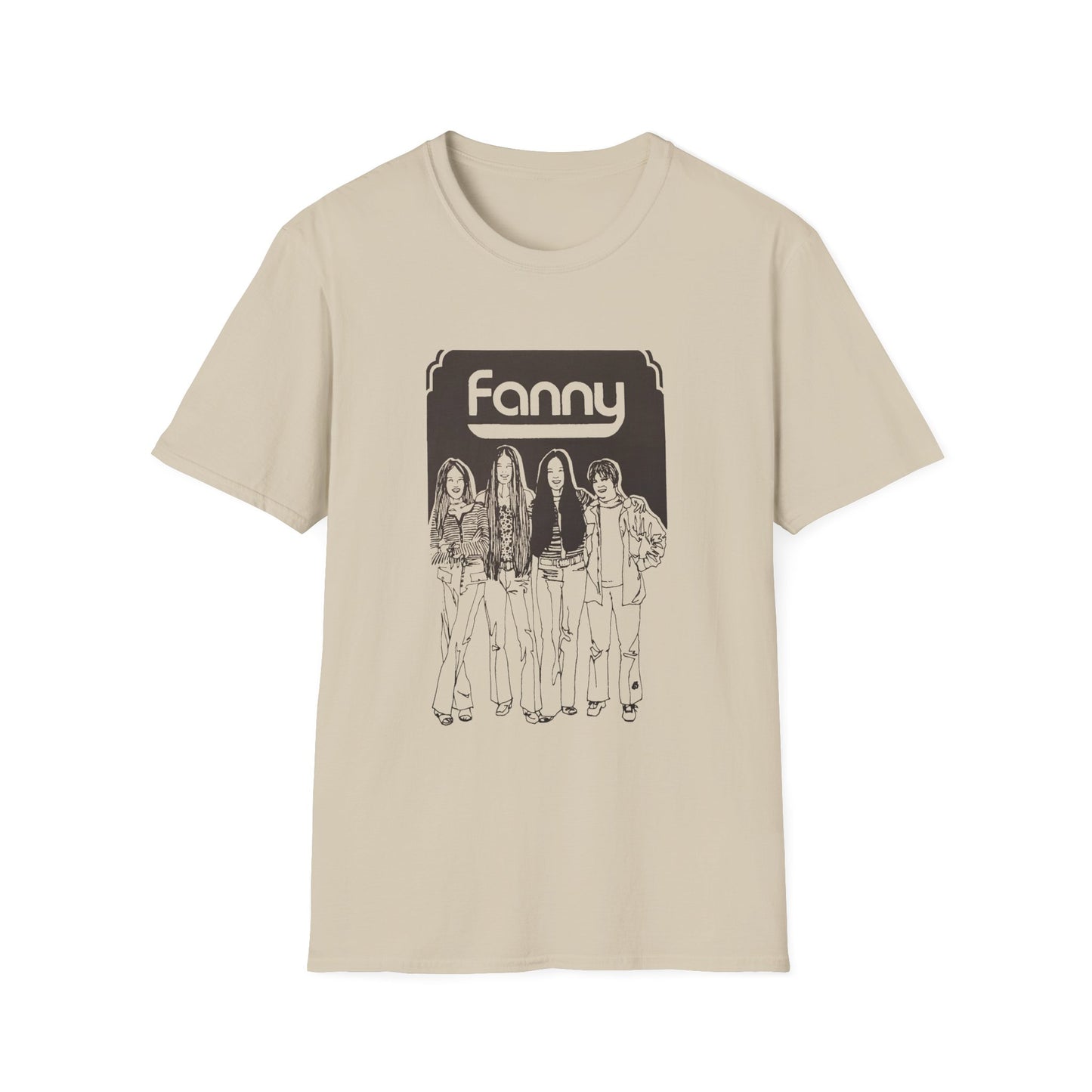 1970s rock n roll band fanny show poster tshirt