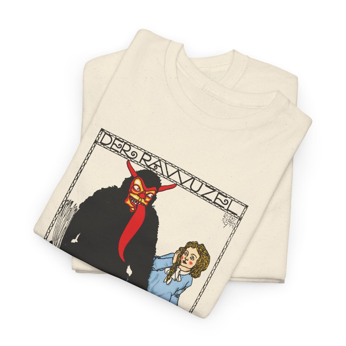 1911 josef von diveky the monster (der rawuzel) color lithograph reproduction tshirt