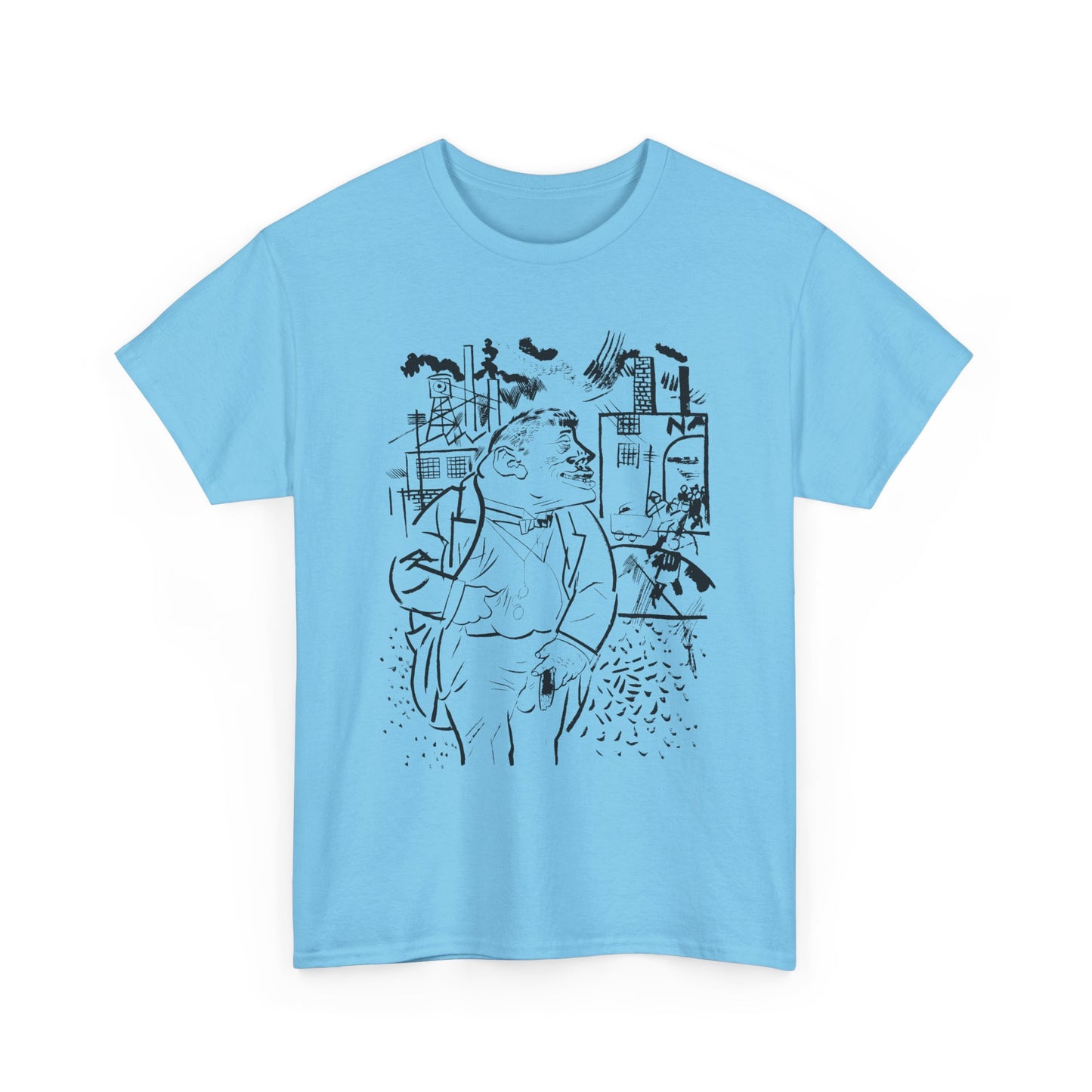 1921 geroge grosz sketch "i shall exterminate everything around me that restricts me from being the master" tshirt