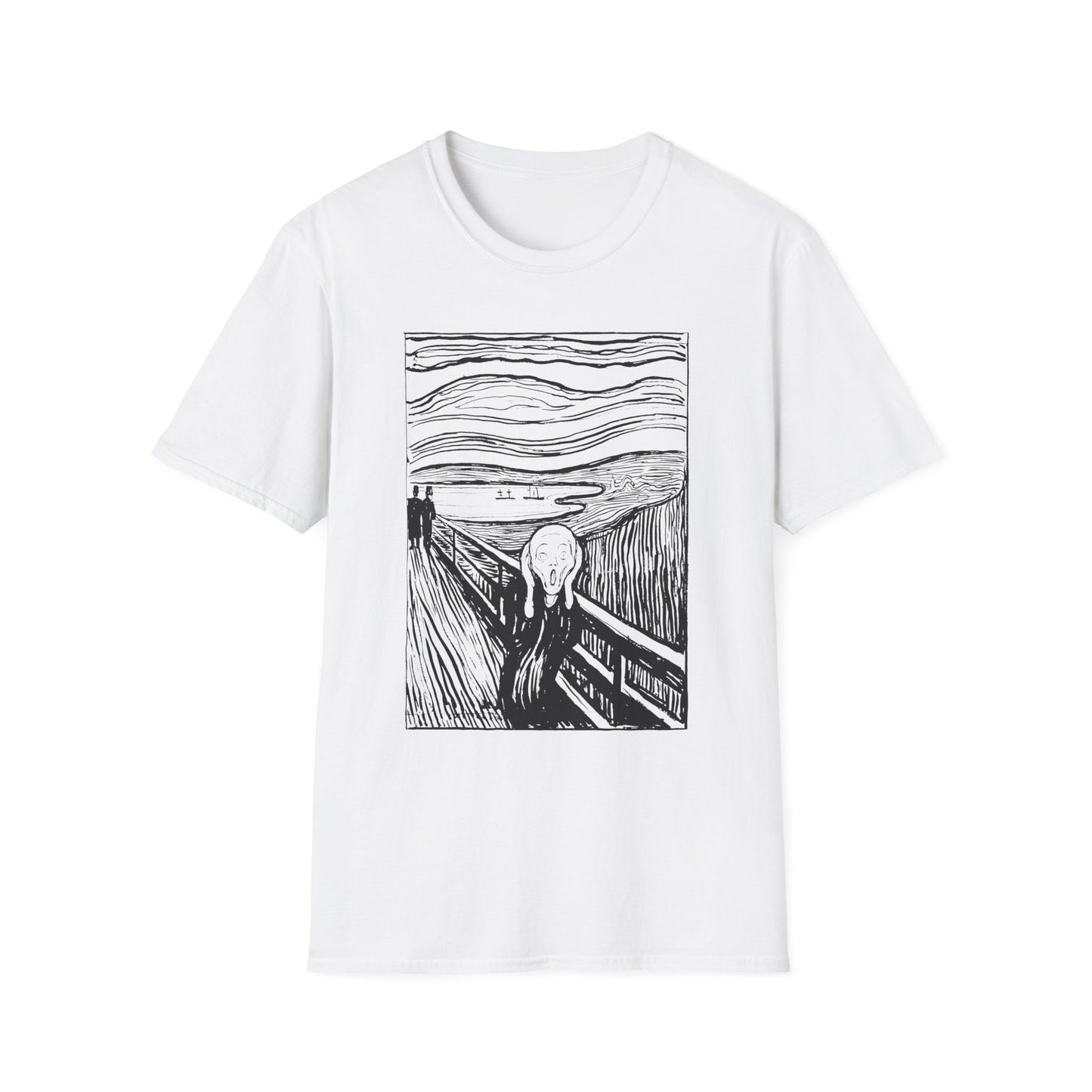 1895 lithography print of the scream by edvard munch tshirt