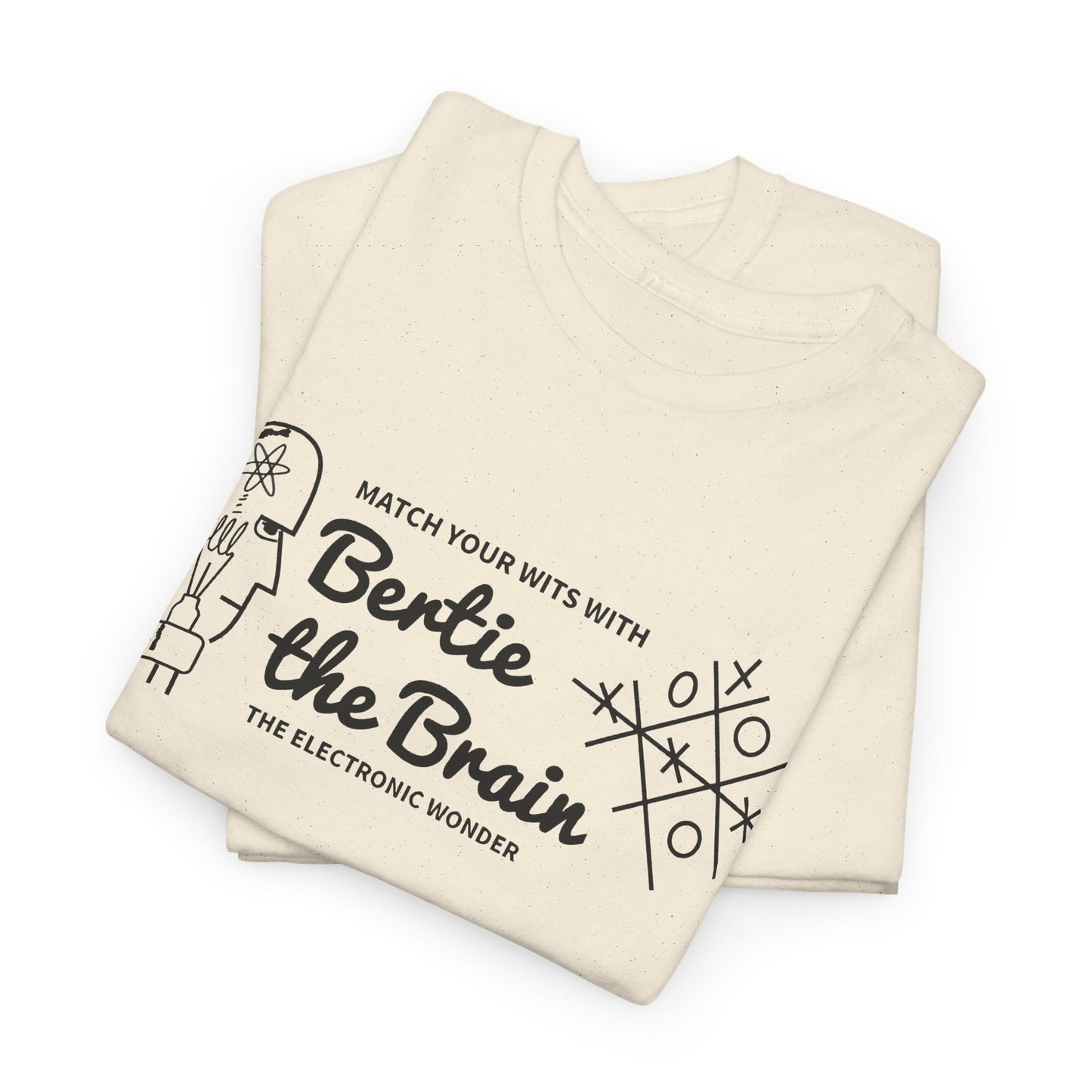 bertie the brain 1950 video game tshirt